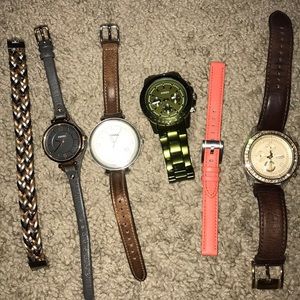 Fossil watches and bracelets